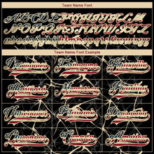 Загрузить изображение в средство просмотра галереи, Custom Black Vintage USA Flag Crimson-City Cream 3D Pattern Abstract Network Hockey Lace Neck Jersey