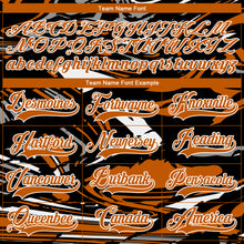 Load image into Gallery viewer, Custom Figure Texas Orange Black-White 3D Pattern Fluid Art Hockey Lace Neck Jersey