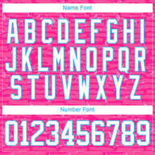 Charger l'image dans la galerie, Custom Pink White-Sky Blue 3D Pattern Fragment Art Hockey Lace Neck Jersey