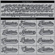 Laden Sie das Bild in den Galerie-Viewer, Custom Gray Black-White 3D Pattern Fragment Art Hockey Lace Neck Jersey