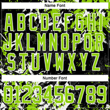 Загрузить изображение в средство просмотра галереи, Custom Black Neon Green-White 3D Fluid Art Splash Hockey Lace Neck Jersey