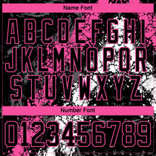 Load image into Gallery viewer, Custom Black Pink-White 3D Splash Art Hockey Lace Neck Jersey
