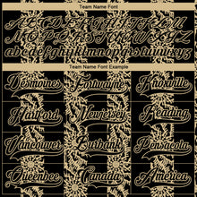 Load image into Gallery viewer, Custom Black Vegas Gold-White 3D Pattern Abstract Shape Hockey Lace Neck Jersey