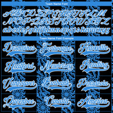 Load image into Gallery viewer, Custom Black Powder Blue-White 3D Pattern Abstract Shape Hockey Lace Neck Jersey