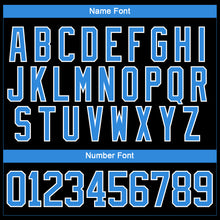 Load image into Gallery viewer, Custom Black Powder Blue-White 3D Pattern Abstract Shape Hockey Lace Neck Jersey