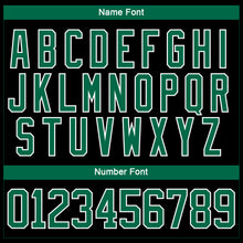 Загрузить изображение в средство просмотра галереи, Custom Black Kelly Green-White 3D Pattern Abstract Shape Hockey Lace Neck Jersey