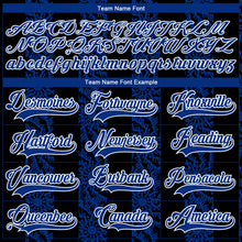 Загрузить изображение в средство просмотра галереи, Custom Black Royal-White 3D Pattern Abstract Shape Hockey Lace Neck Jersey