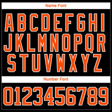Загрузить изображение в средство просмотра галереи, Custom Black Orange-White 3D Pattern Abstract Shape Hockey Lace Neck Jersey