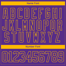 Charger l'image dans la galerie, Custom Purple Gold-White 3D Pattern Abstract Shape Hockey Lace Neck Jersey