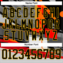 Charger l'image dans la galerie, Custom Black Red-Yellow 3D Pattern Abstract Hockey Lace Neck Jersey