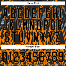 Загрузить изображение в средство просмотра галереи, Custom Black Bay Orange-Blue 3D Pattern Abstract Hockey Lace Neck Jersey