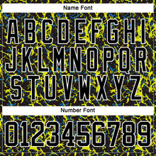 Load image into Gallery viewer, Custom Black Green White 3D Pattern Abstract Hockey Lace Neck Jersey