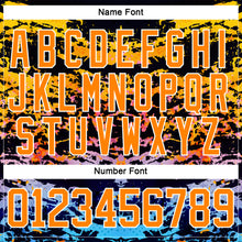 Charger l'image dans la galerie, Custom Bay Orange Blue-White 3D Pattern Abstract Grunge Hockey Lace Neck Jersey