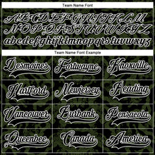 Laden Sie das Bild in den Galerie-Viewer, Custom Black Olive-White 3D Pattern Abstract Grunge Hockey Lace Neck Jersey
