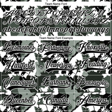 Laden Sie das Bild in den Galerie-Viewer, Custom Black Olive-White 3D Pattern Abstract Camo Hockey Lace Neck Jersey