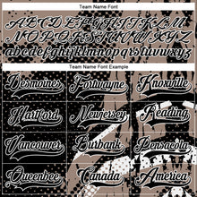 Charger l'image dans la galerie, Custom Black Brown-White 3D Pattern Abstract Hockey Lace Neck Jersey