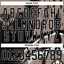 Charger l'image dans la galerie, Custom Black Brown-White 3D Pattern Abstract Hockey Lace Neck Jersey