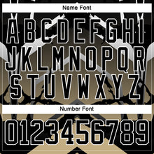 Laden Sie das Bild in den Galerie-Viewer, Custom Gray Black Vegas Gold-White 3D Pattern Abstract Gradient Hockey Lace Neck Jersey