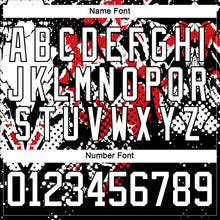 Загрузить изображение в средство просмотра галереи, Custom Black White-Fire Red 3D Pattern Abstract Grunge Hockey Lace Neck Jersey