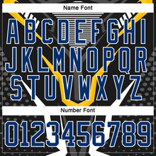 Load image into Gallery viewer, Custom Black US Navy Blue Red-White 3D Pattern Cyber Mecha E-sport Hockey Jersey