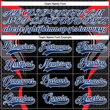 Load image into Gallery viewer, Custom Black US Navy Blue Red-White 3D Pattern Cyber Mecha E-sport Hockey Jersey