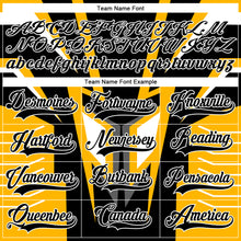 Загрузить изображение в средство просмотра галереи, Custom Black Gold Brown-White 3D Pattern Cyber Mecha E-sport Hockey Jersey