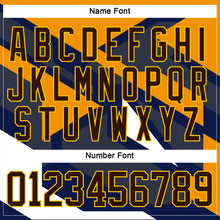 Load image into Gallery viewer, Custom Navy Brown Yellow-White 3D Pattern Cyber Mecha E-sport Hockey Jersey