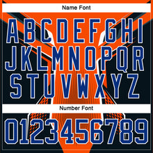 Загрузить изображение в средство просмотра галереи, Custom Orange Royal-White 3D Pattern Cyber Mecha E-sport Hockey Jersey