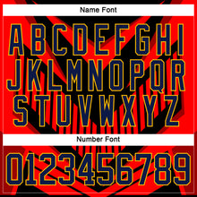 Загрузить изображение в средство просмотра галереи, Custom Orange Navy Black-Gold 3D Pattern Cyber Mecha E-sport Hockey Jersey