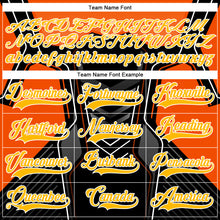 Загрузить изображение в средство просмотра галереи, Custom Black Gold Gray Orange-White 3D Pattern Cyber Mecha E-sport Hockey Jersey