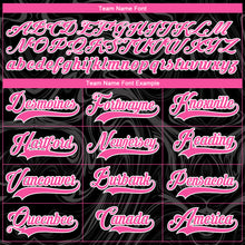 Load image into Gallery viewer, Custom Black Pink-White 3D Splash Art Hockey Lace Neck Jersey