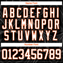 Load image into Gallery viewer, Custom Black White-Orange 3D Splash Art Hockey Lace Neck Jersey