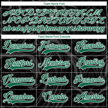 Load image into Gallery viewer, Custom Black Kelly Green-White 3D Splash Art Hockey Lace Neck Jersey