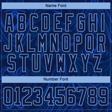 Charger l'image dans la galerie, Custom Navy Light Blue-White 3D Splash Art Hockey Lace Neck Jersey