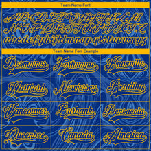 Charger l'image dans la galerie, Custom Royal Gold-White 3D Splash Art Hockey Lace Neck Jersey