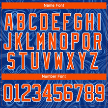 Charger l'image dans la galerie, Custom Royal Orange-White 3D Splash Art Hockey Lace Neck Jersey