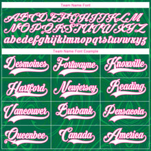 Charger l'image dans la galerie, Custom Kelly Green White-Pink 3D Splash Art Hockey Lace Neck Jersey