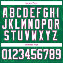 Charger l'image dans la galerie, Custom Kelly Green White-Pink 3D Splash Art Hockey Lace Neck Jersey