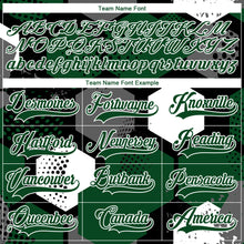 Laden Sie das Bild in den Galerie-Viewer, Custom Green Black-White 3D Pattern Geometric Shape Hockey Lace Neck Jersey