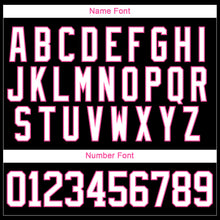 Load image into Gallery viewer, Custom Pink White-Black 3D Pattern Geometric Shape Hockey Lace Neck Jersey