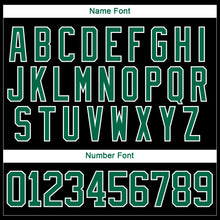 Load image into Gallery viewer, Custom Kelly Green Black-White 3D Pattern Geometric Shape Hockey Lace Neck Jersey