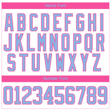 Load image into Gallery viewer, Custom White Light Blue-Pink 3D Splash Art Hockey Lace Neck Jersey