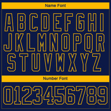 Загрузить изображение в средство просмотра галереи, Custom Navy Gold-White 3D Splash Art Hockey Lace Neck Jersey