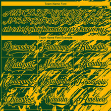 Загрузить изображение в средство просмотра галереи, Custom Green Gold-White 3D Splash Art Hockey Lace Neck Jersey