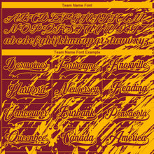 Load image into Gallery viewer, Custom Crimson Gold-White 3D Splash Art Hockey Lace Neck Jersey