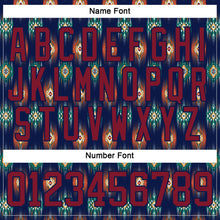 Laden Sie das Bild in den Galerie-Viewer, Custom Navy Crimson 3D Pattern Native Americans Tribal Indigenous People Hockey Lace Neck Jersey