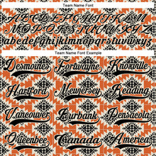 Charger l'image dans la galerie, Custom Black Orange-Cream 3D Pattern Native Americans Tribal Indigenous People Hockey Lace Neck Jersey