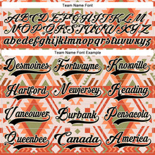 Charger l'image dans la galerie, Custom Cream Black-Orange 3D Pattern Native Americans Tribal Indigenous People Hockey Lace Neck Jersey