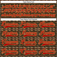 Charger l'image dans la galerie, Custom Black Red-Old Gold 3D Pattern Native Americans Tribal Indigenous People Hockey Lace Neck Jersey