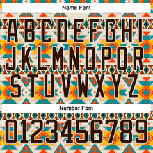 Charger l'image dans la galerie, Custom Cream Brown-Orange 3D Pattern Native Americans Tribal Indigenous People Hockey Lace Neck Jersey